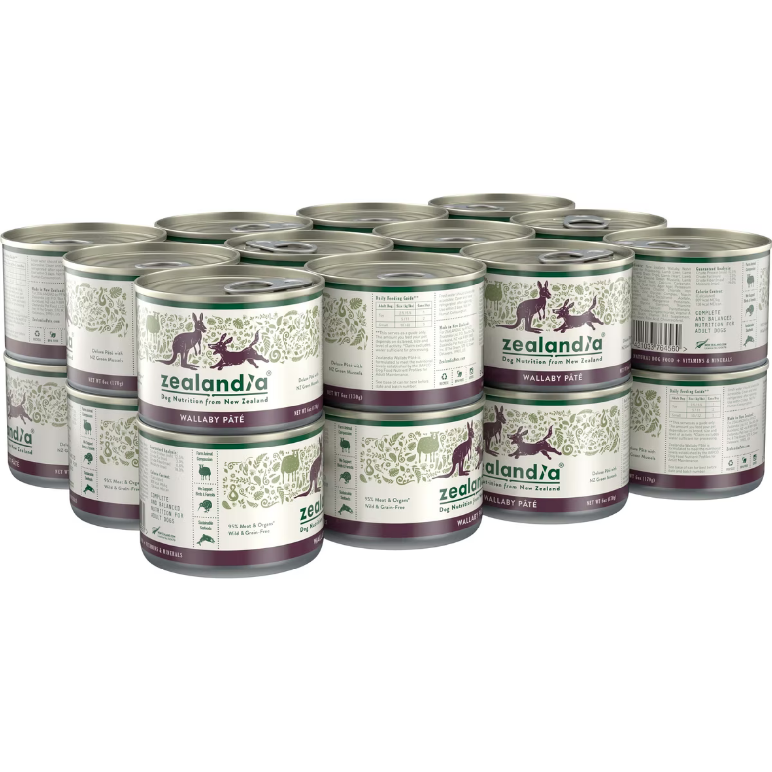 Zealandia Grain-Free Wallaby Pate Canned Dog Food, 6 oz