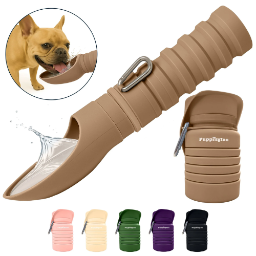 Puppington Collapsible Silicone Dog Water Bottle