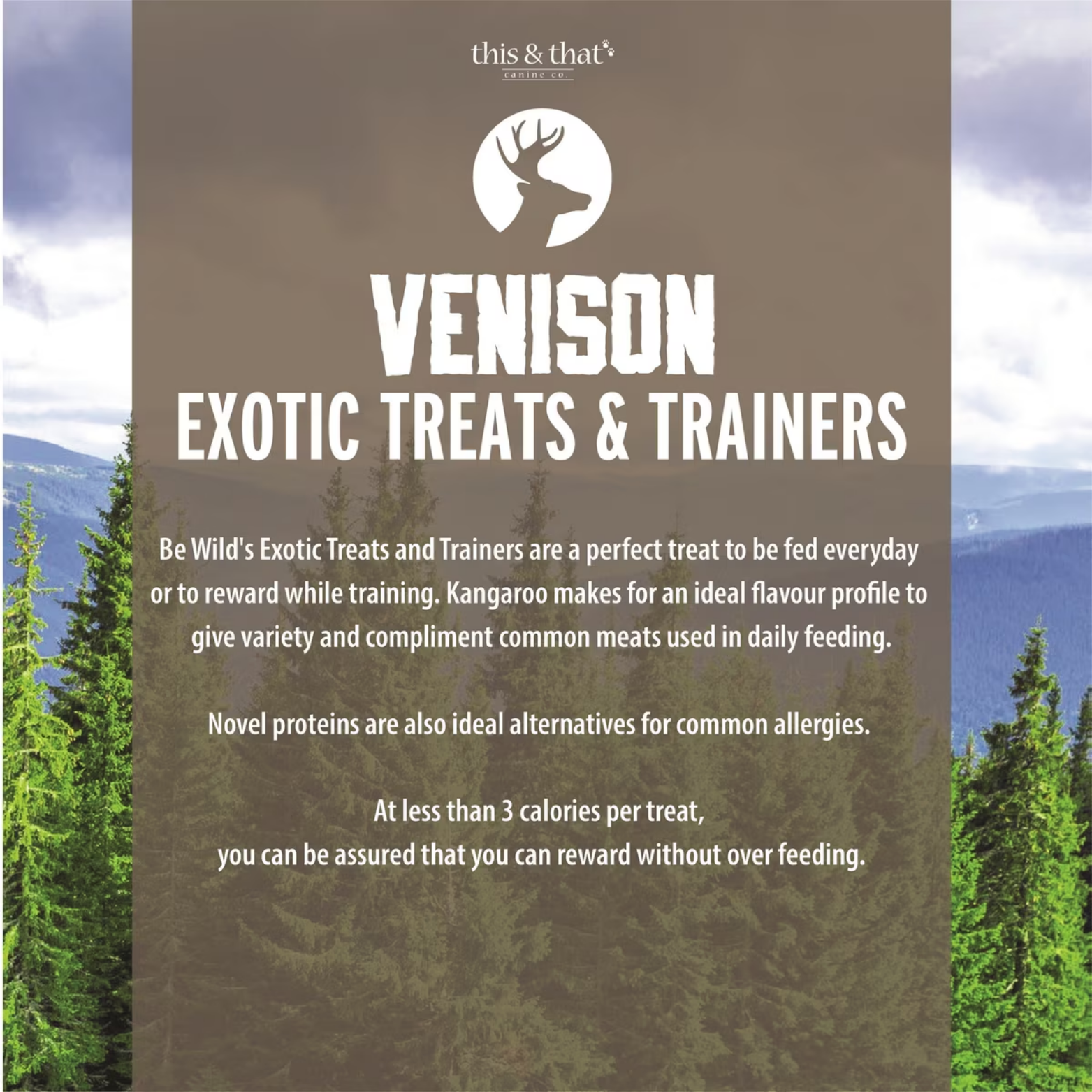 This & That Be Wild Exotic Treats & Trainers Venison Dog Treats 5.3oz