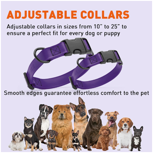 Dogline Biothane Waterproof Dog Collar with Quick Release Buckle Pink