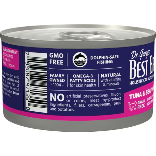 Dr. Gary's Best Breed Tuna & Seafood Grain-Free Pate Wet Cat Food