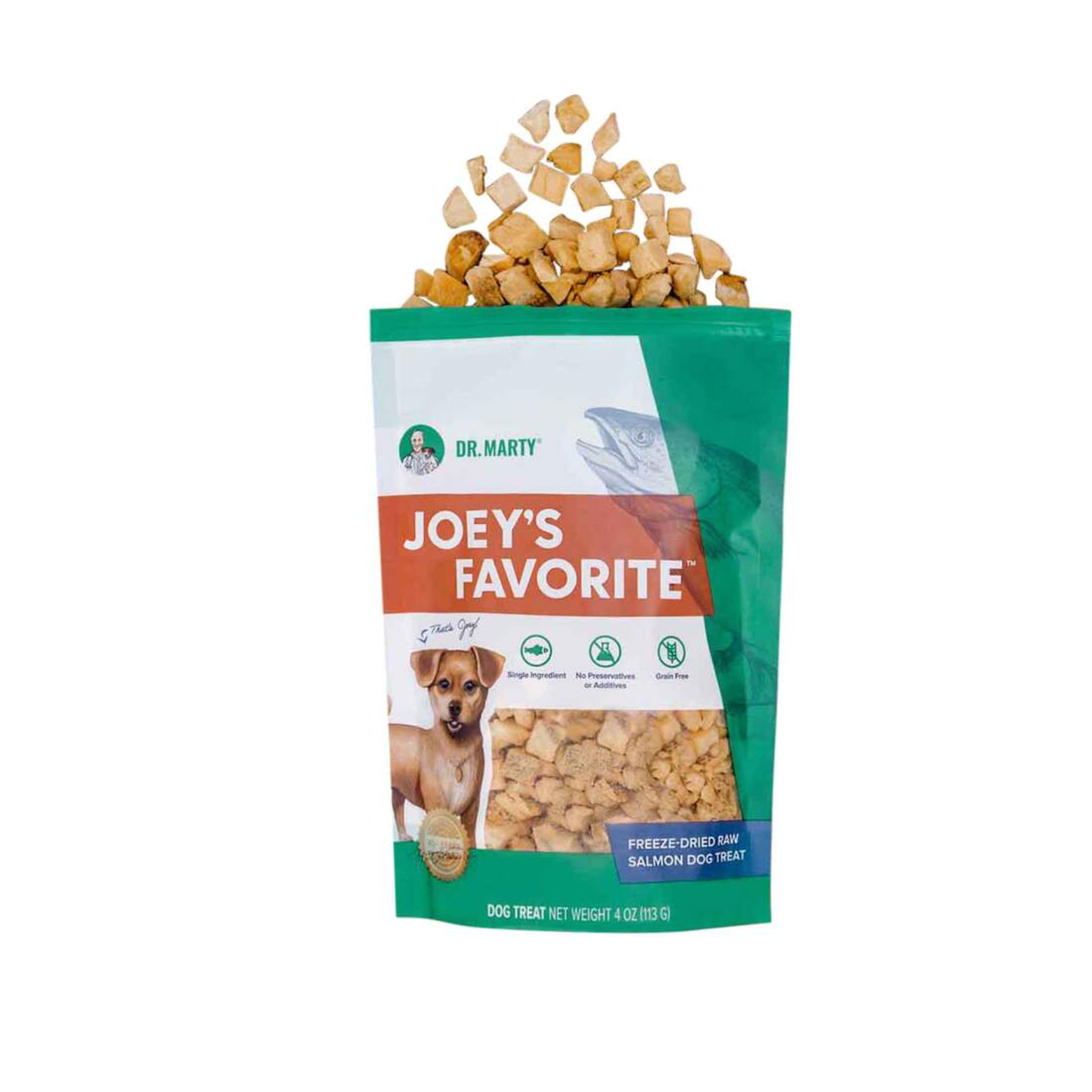 Dr. Marty Grain-Free Freeze Dried Dog Treats Joey's Favorite Salmon 4 oz