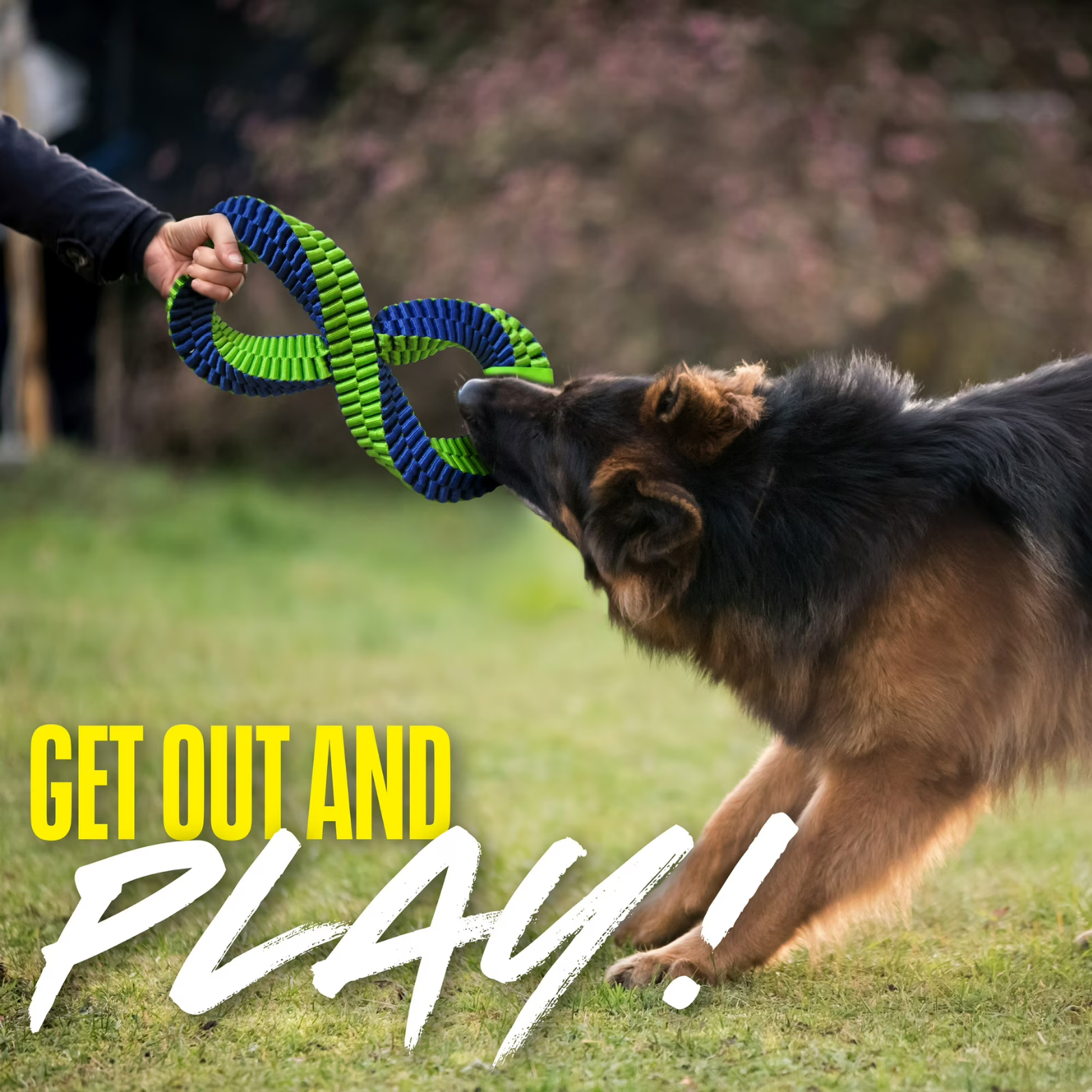 Nerf Dog Infinity Tuff Tug Dog Toy with Durable Braided Nylon, 12 inch