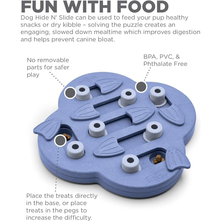 Nina Ottoson by Outward Hound Dog Hide N' Slide Purple Interactive Treat Puzzle Dog Toy