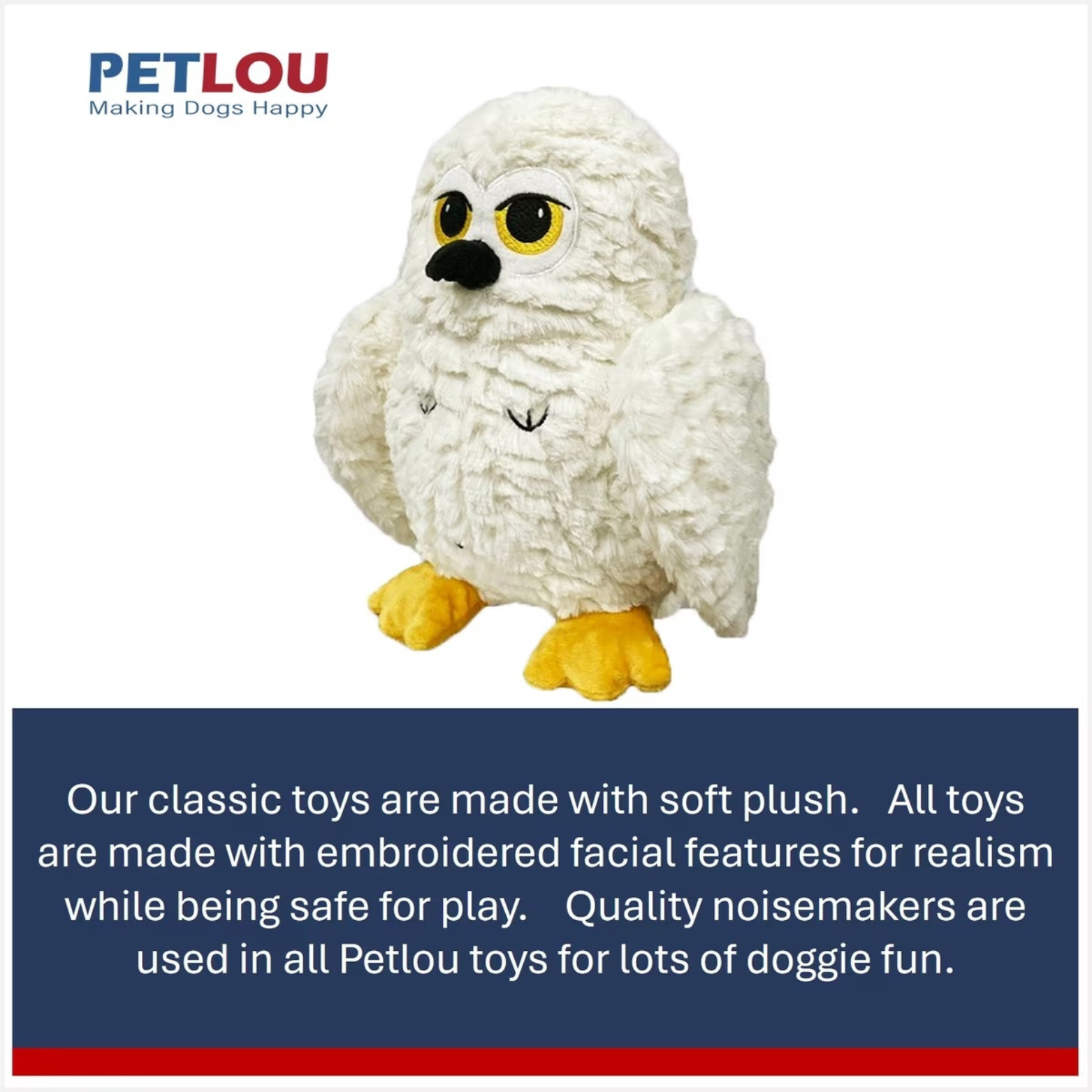 Petlou Owl Dog Toy, 11"