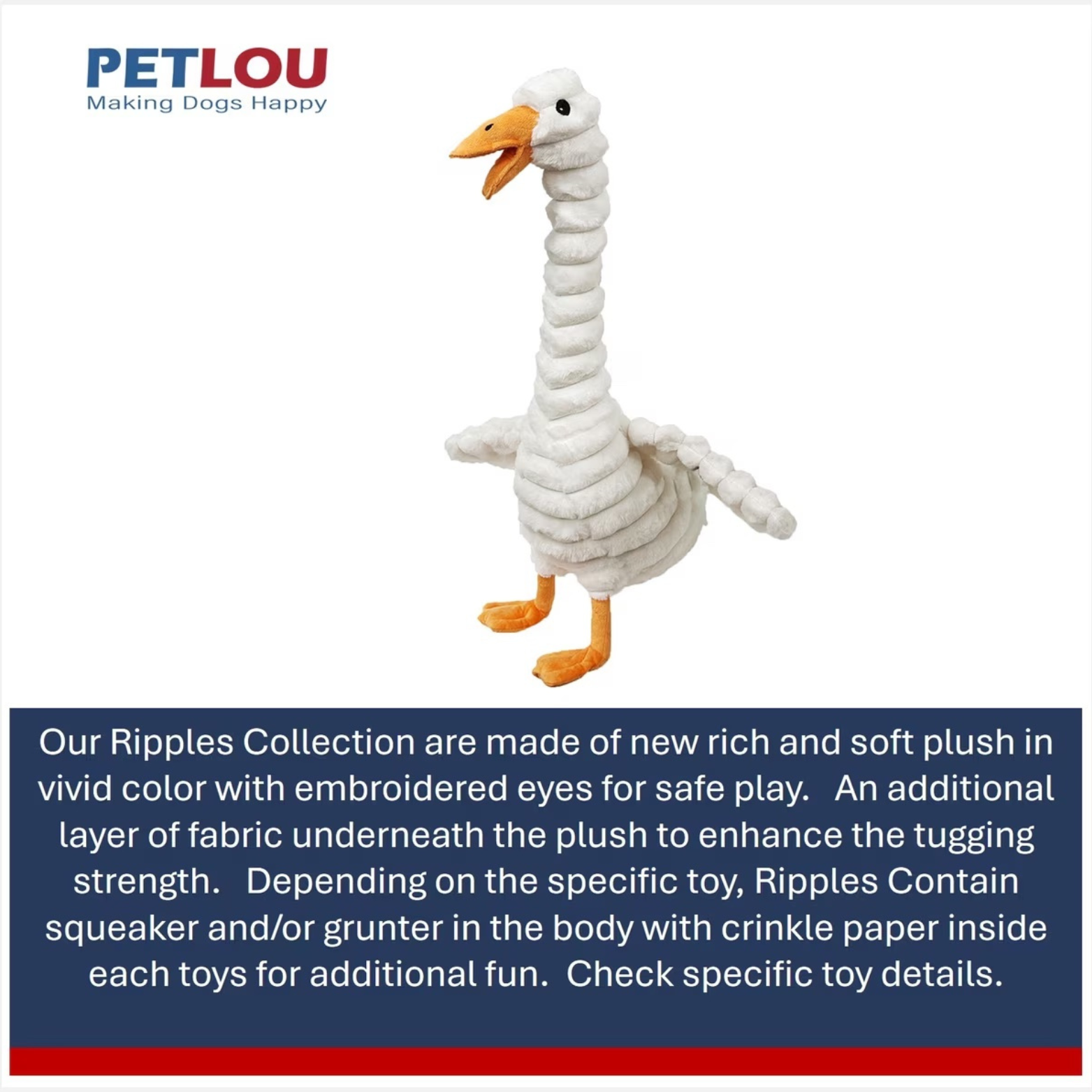 Petlou Ripples Farm Friends Duck Dog Toy