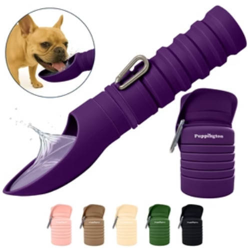 Puppington Collapsible Silicone Dog Water Bottle