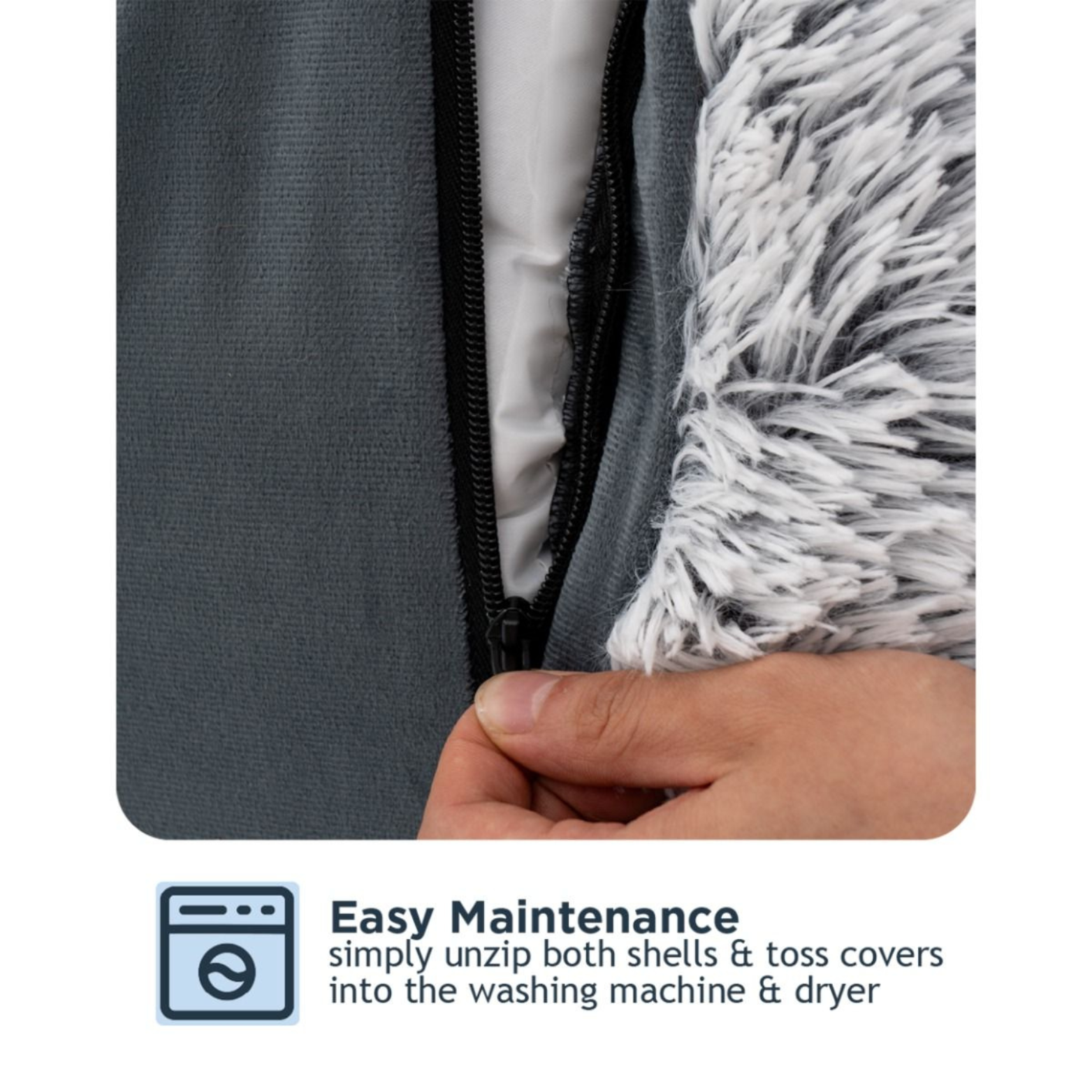 Tall Tails All-In-One Dog & Cat Bed, Grey