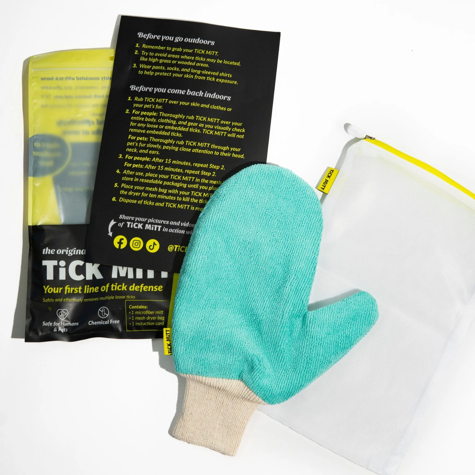 Tick Mitt Microfiber Tick Remover Glove for Dogs & Cats