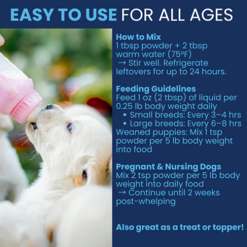 Under The Weather Milk Replacer with Colostrum Powder for Puppies 12oz