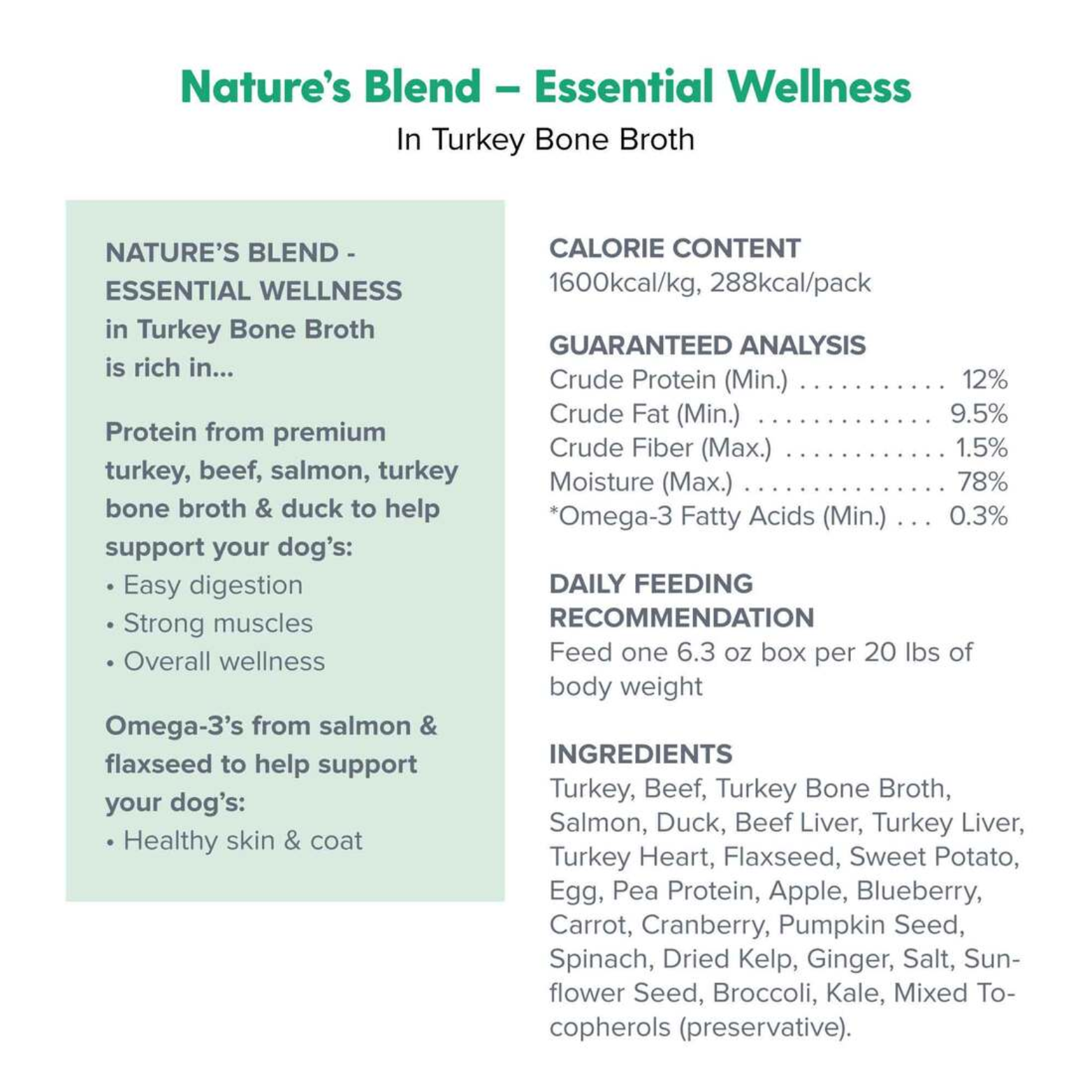 Dr. Marty Wet Dog Food Turkey Beef Salmon & Duck Essential Wellness Tetra Pak 6.3 oz