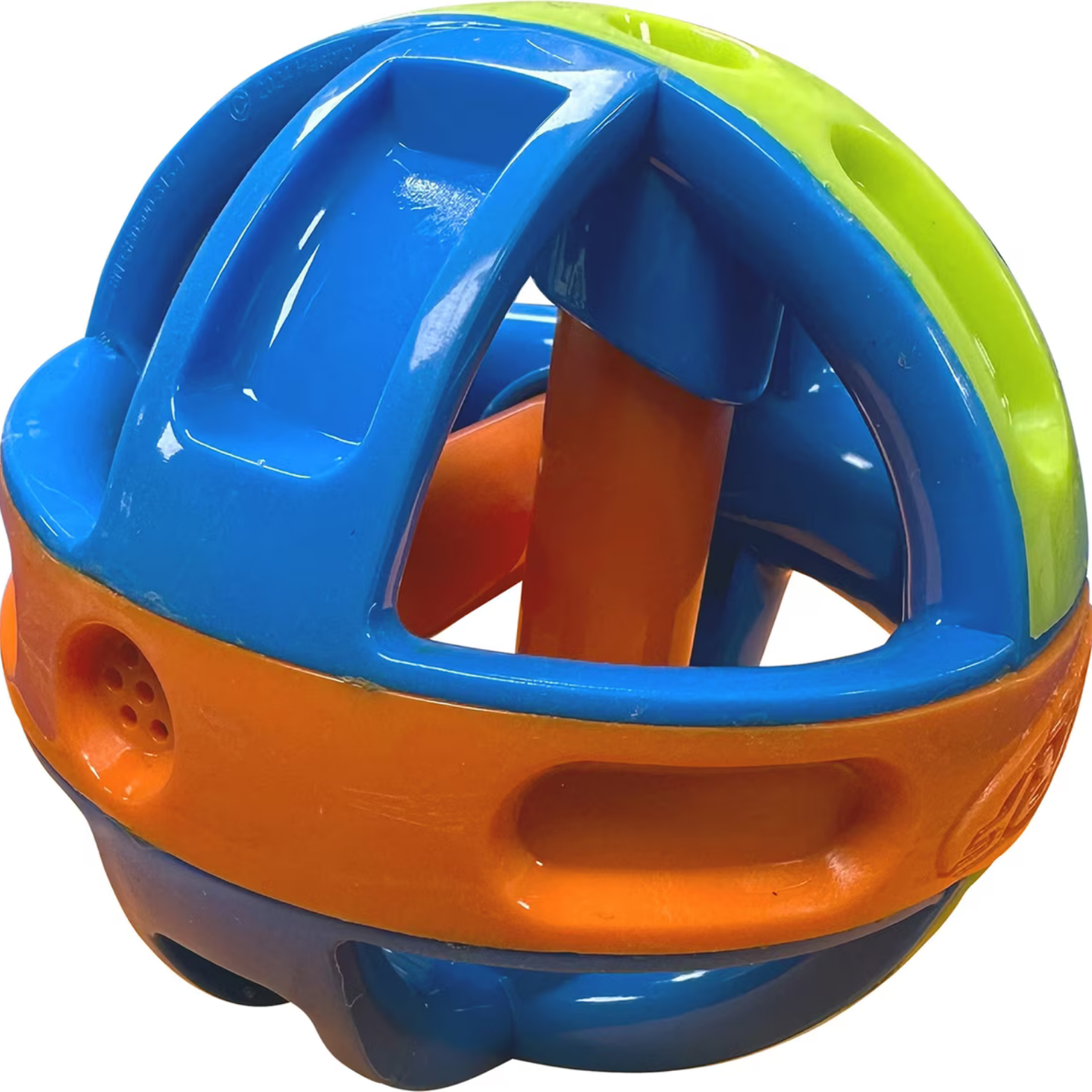 Nerf Dog Giggle Ball Game & Puzzle Dog Toy, Blue/Green/Orange, 5-in