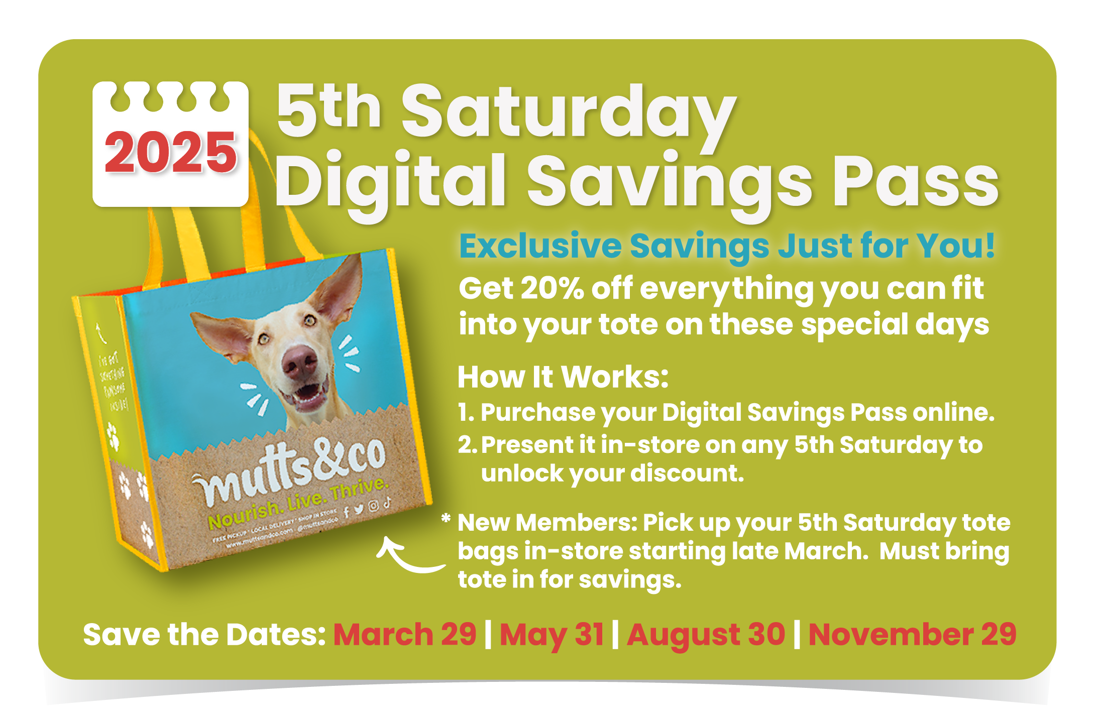 2025 5th Saturday Digital Savings Pass