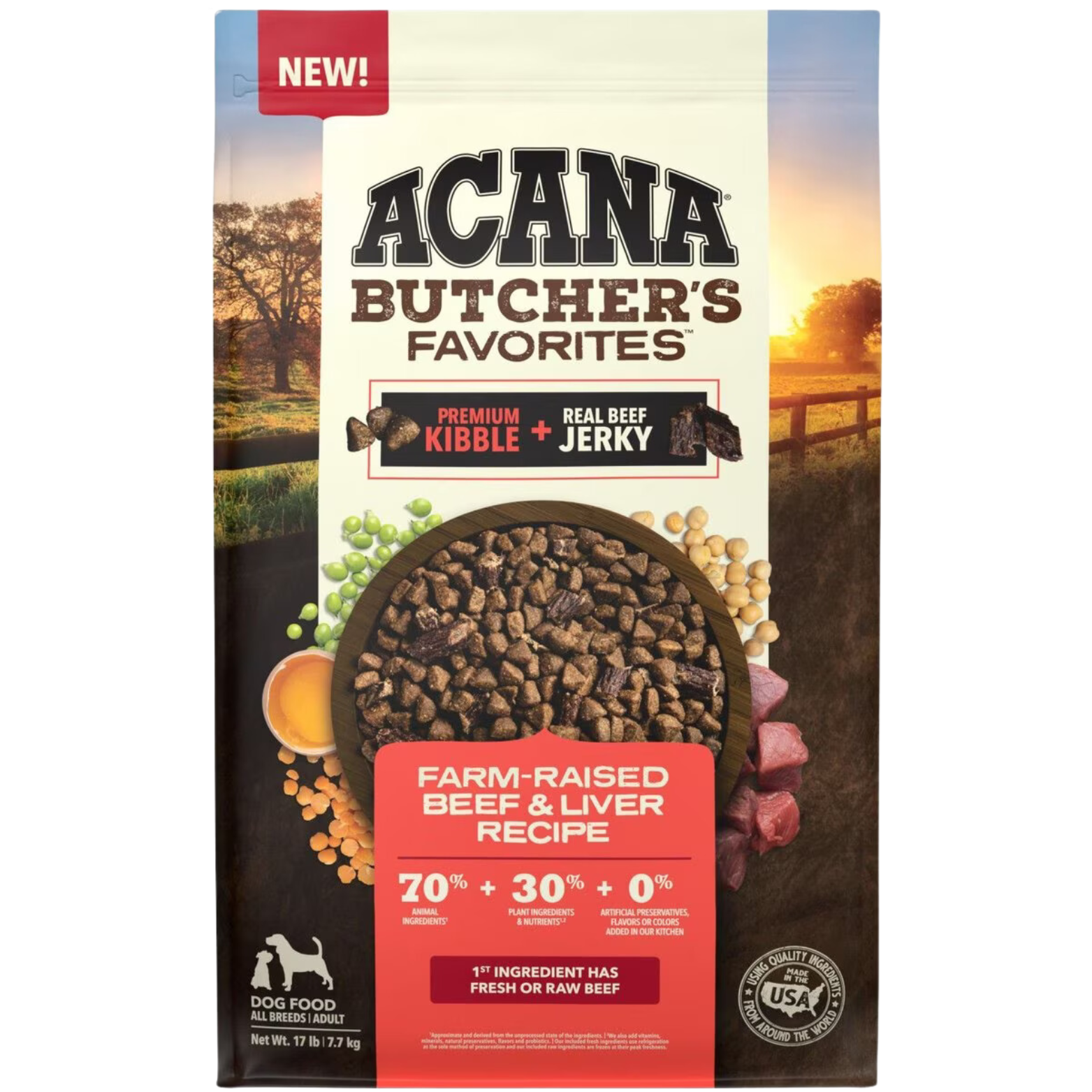 Acana Butcher's Favorites Farm-Raised Beef & Liver Recipe Dry Dog Food