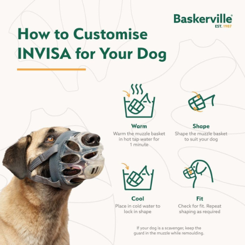 Baskerville INVISA Dog Basket Muzzle