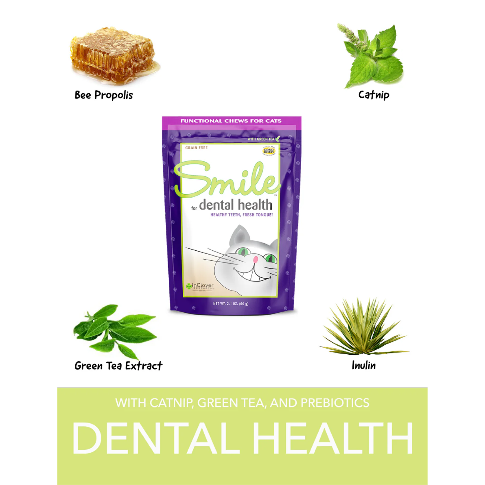 InClover Smile Dental Support Supplement Soft Chew for Cats