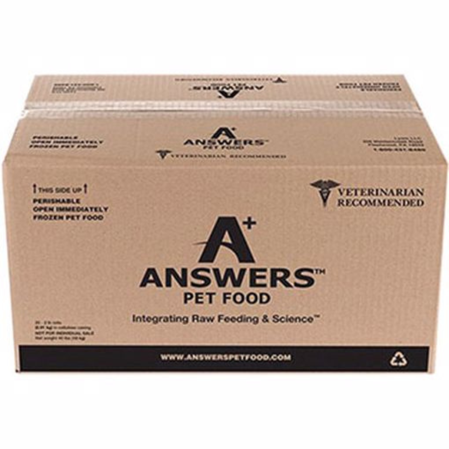 Answers Pet Food Detailed Formula Pork Raw Frozen Dog Food 40 lb