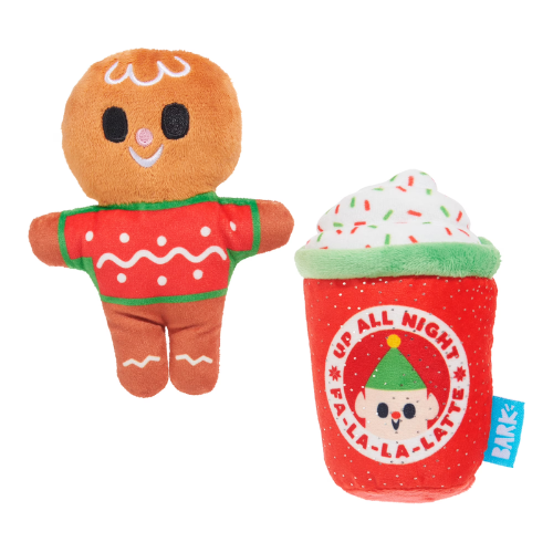 BARK Ginger Brew Crew Dog Toy, 2pc