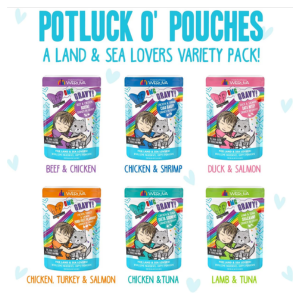 BFF OMG Potluck O' Pouches Variety Pack Canned Cat Food