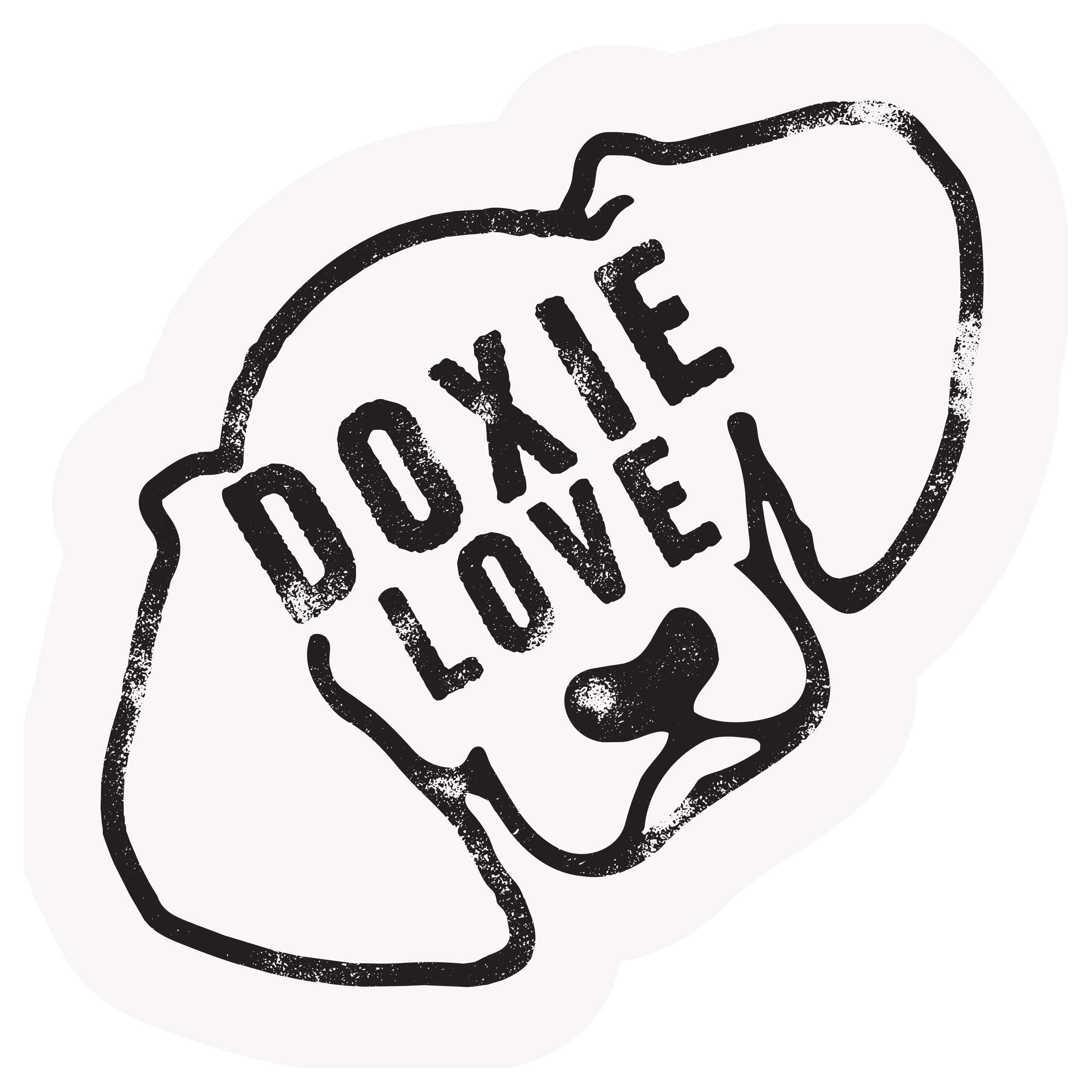 The Pet Foundry Doxie Love Vinyl Sticker