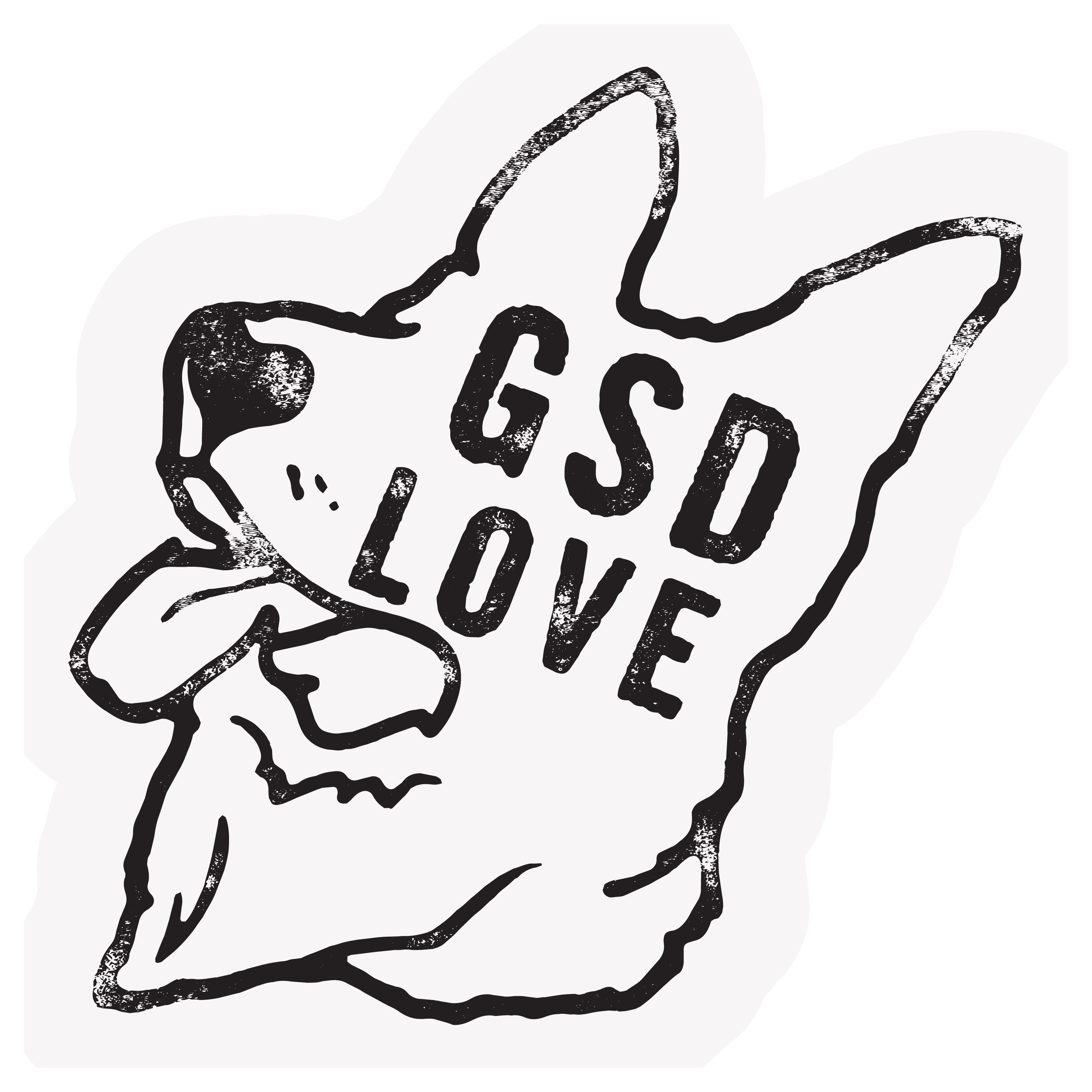 The Pet Foundry German Shepherd Love Vinyl Sticker