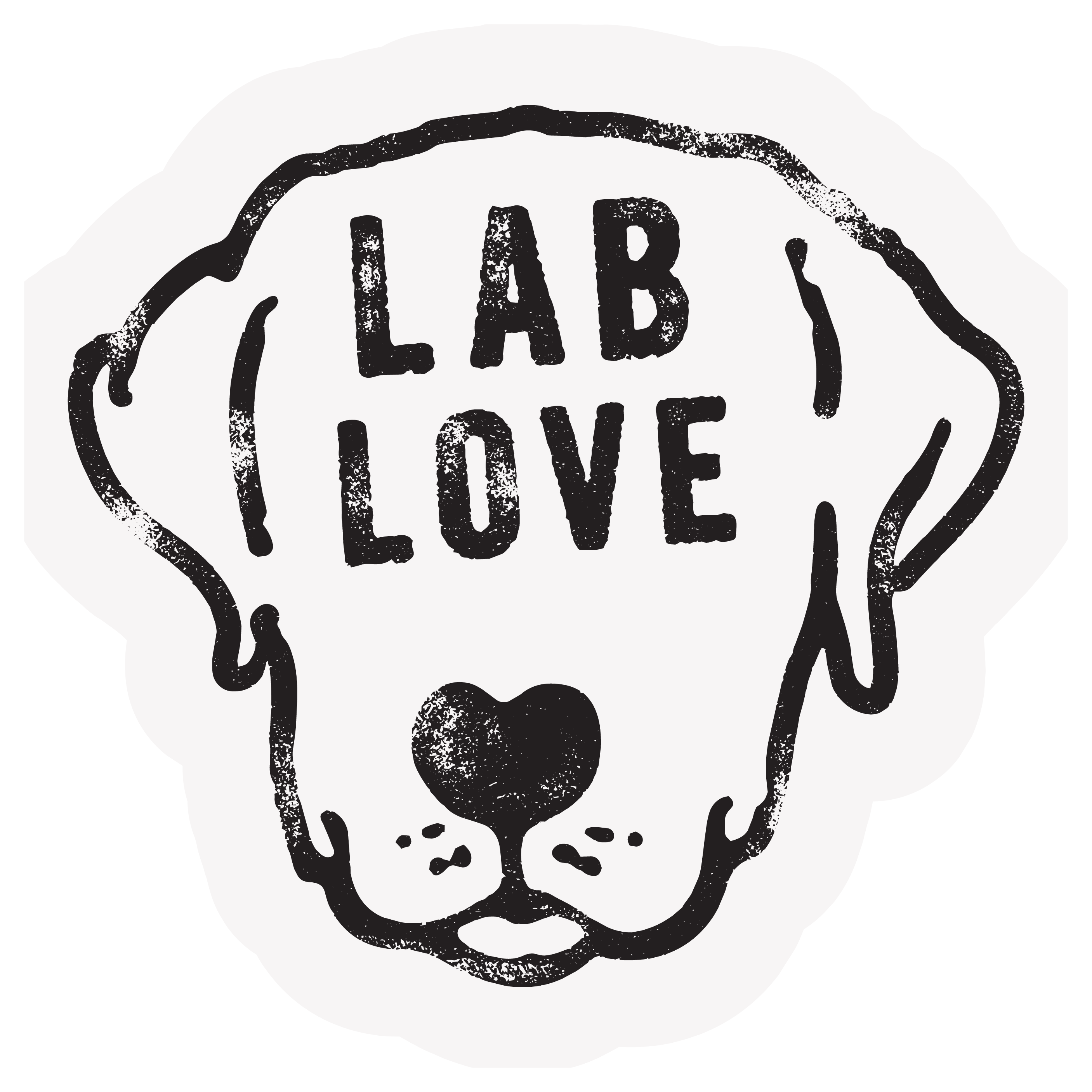 The Pet Foundry Lab Love Vinyl Sticker