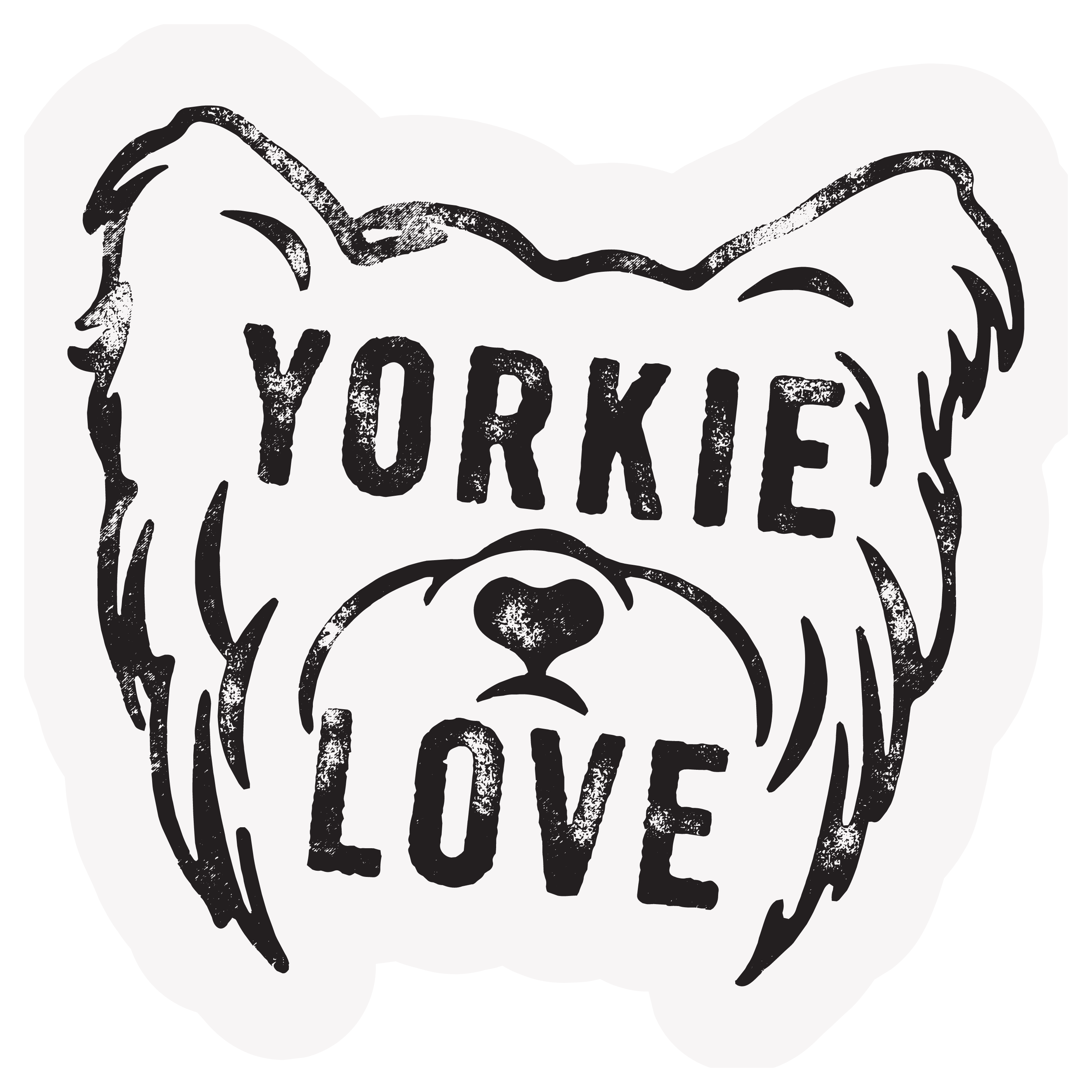 The Pet Foundry Yorkie Love Vinyl Sticker