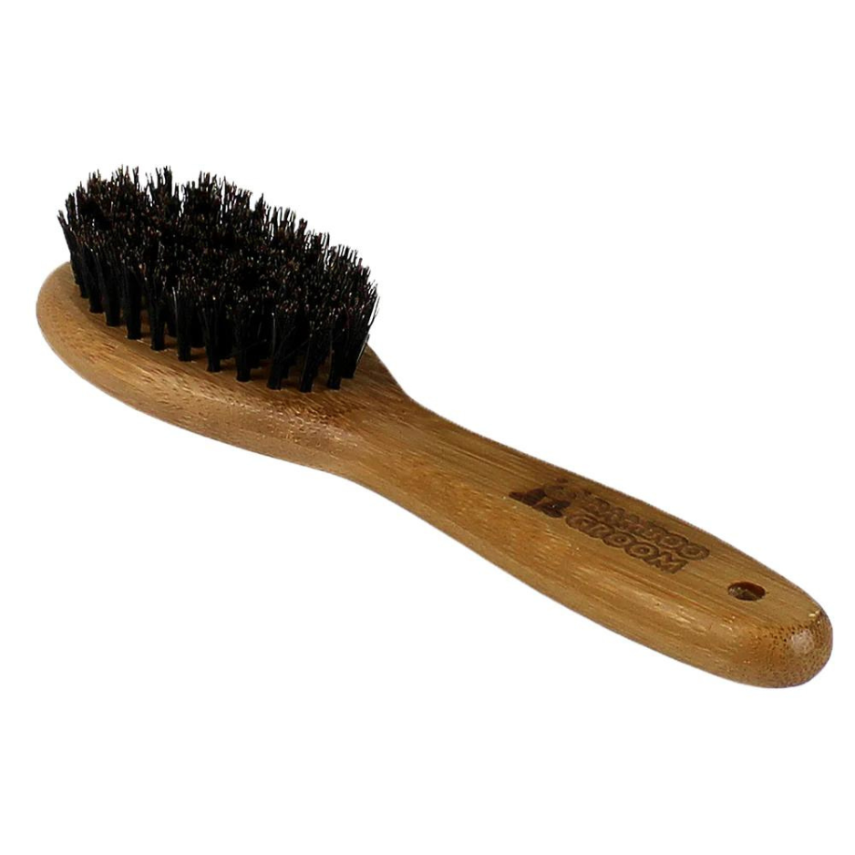 Bamboo Groom Large Dog Oval Bristle Brush with Natural Boar Bristles