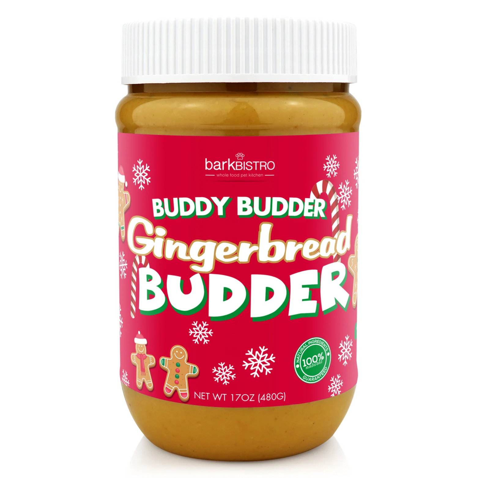 Bark Bistro Holiday Gingerbread Buddy Budder 17 oz