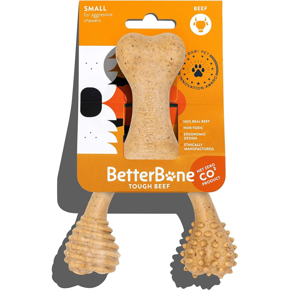 BetterBone Hard Density All-Natural Dog Toy Beef