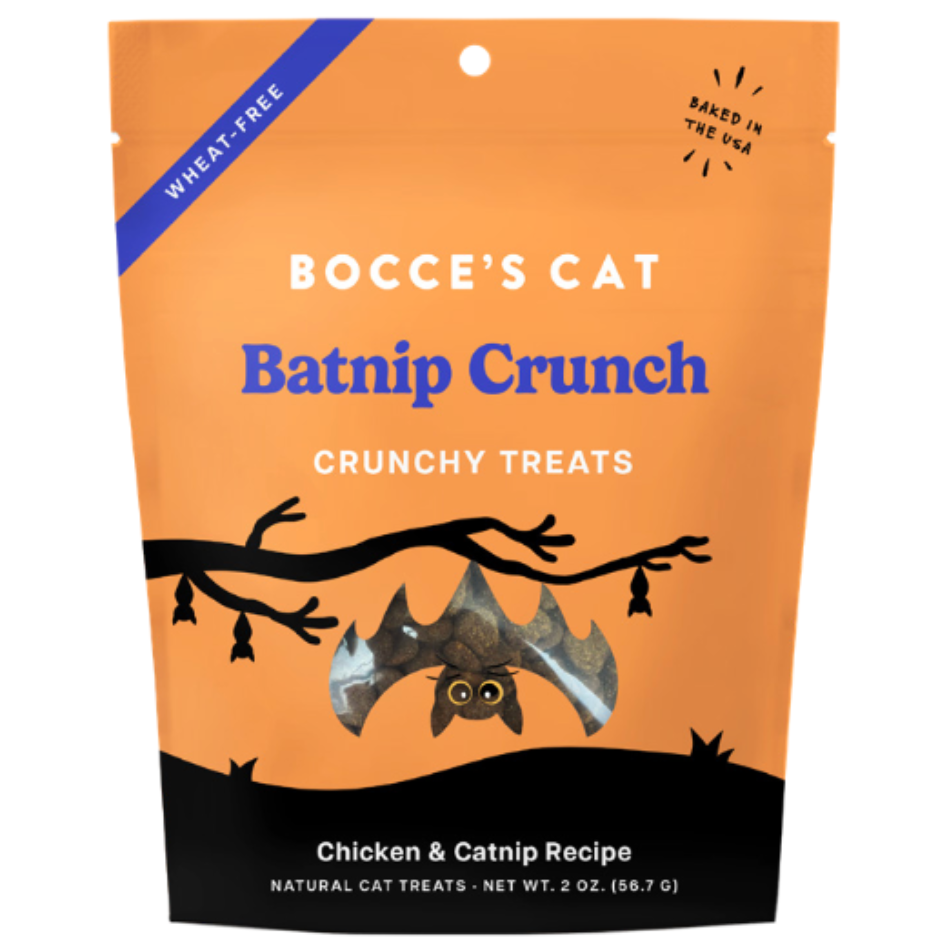 Bocce's Bakery Crunchy Halloween Batnip Crunch Cat Treats, 2oz
