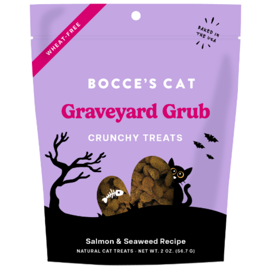 Bocce's Bakery Crunchy Halloween Graveyard Grub Cat Treats, 2oz