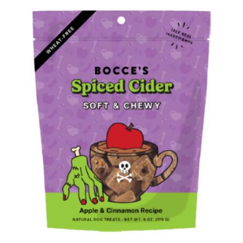 Bocce's Bakery Spiced Cider Apple & Cinnamon Flavor Soft & Chewy Dog Treats, 6 oz