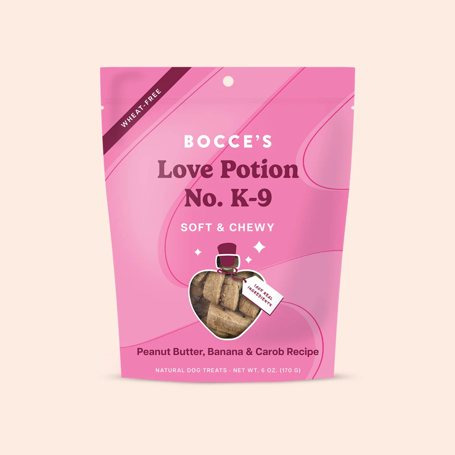 Bocce's Bakery Valentine's Soft & Chewy Love Potion No. K-9 Dog Treats, 6 oz