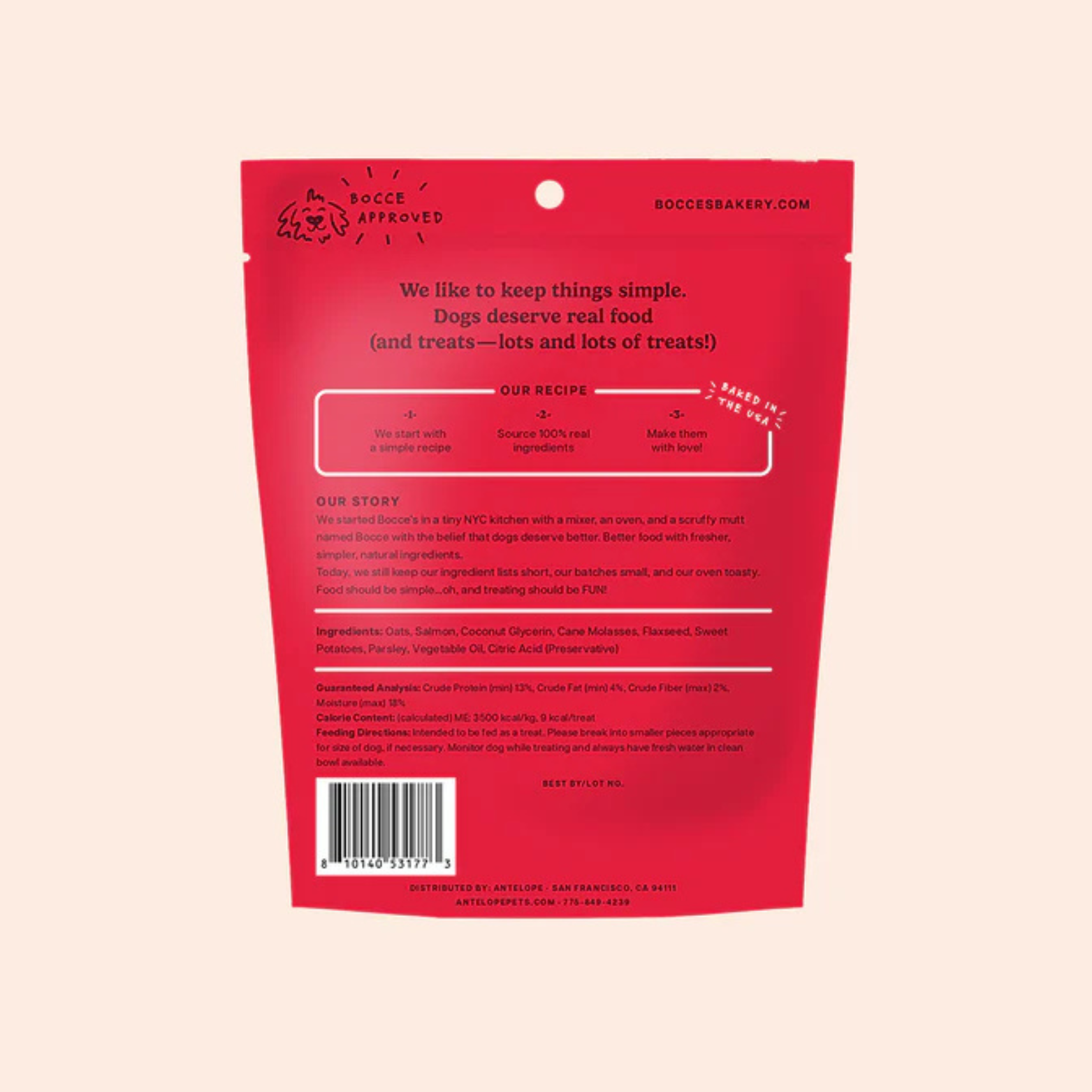 Bocce's Bakery Valentine's Soft & Chewy Love Struck Dog Treats, 6 oz