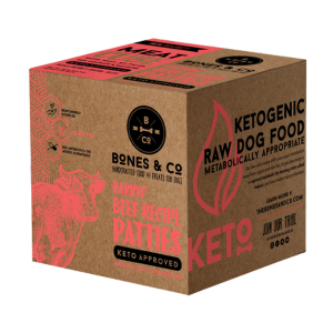 The Bones & Co. Barkin Beef Patties Raw Frozen Dog Food 18 lb Box