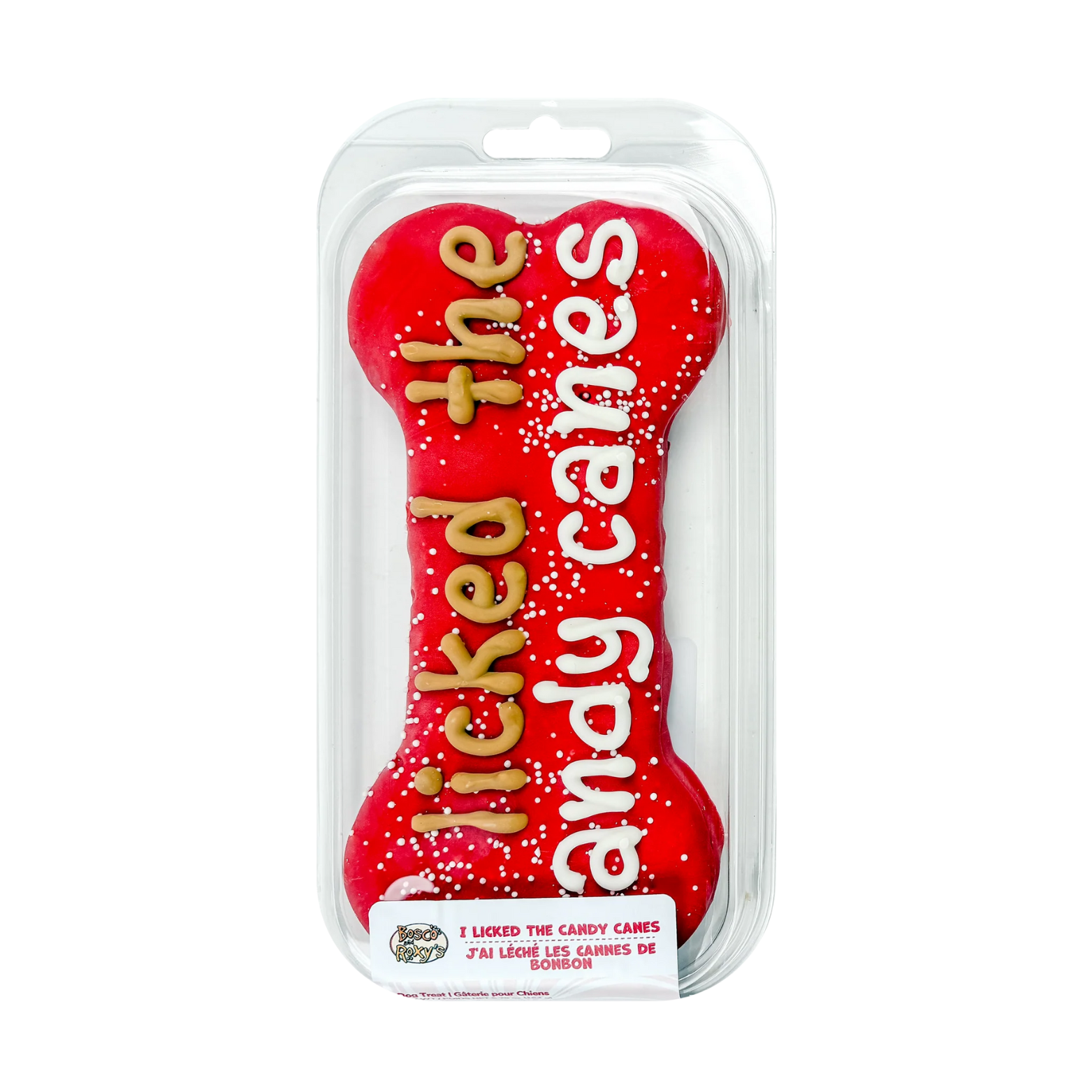 Bosco & Roxy's I Licked The Candy Canes Large Bone Holiday Gourmet Cookie