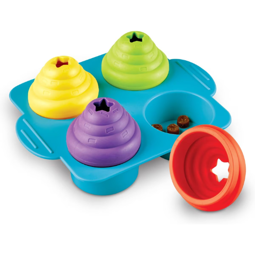 Brightkins Dog Cupcake Party! Interactive Treat Puzzle Dog Toy