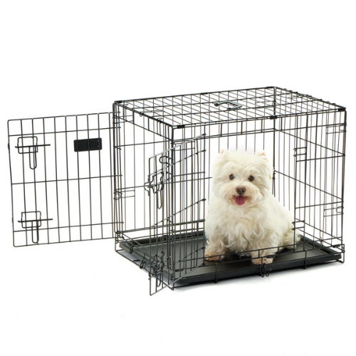 Carlson Pet Products Double Door Dog Crate Black