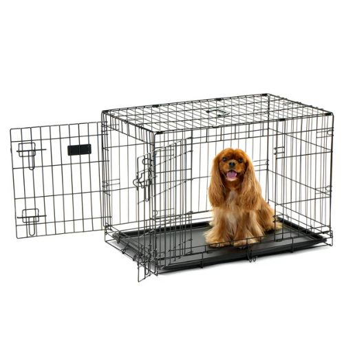 Carlson Pet Products Double Door Dog Crate Black