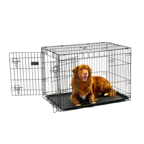 Carlson Pet Products Double Door Dog Crate Black