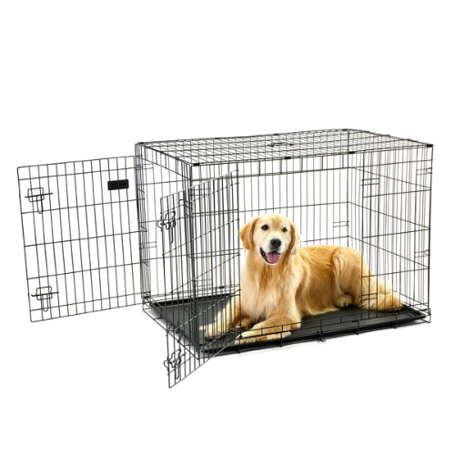 Carlson Pet Products Double Door Dog Crate Black