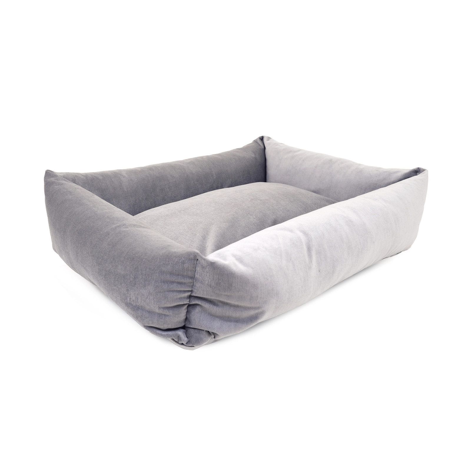Carolina Pet Company Renewed Velvet Kuddler Dog Bed Light Grey