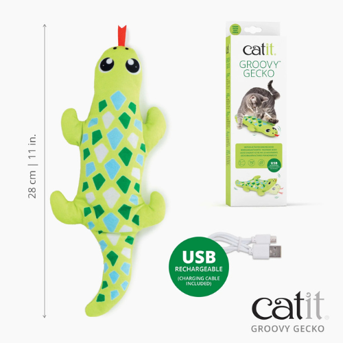 Catit Groovy Gecko Catnip Cat Toy