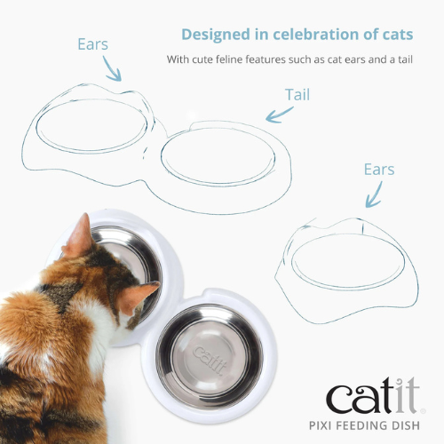 Catit PIXI Cat Feeding Dish White