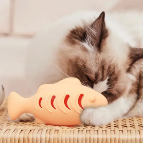 Cheerhunting Moo Dual-Sided Leaky Cat Food Toy Fish Design