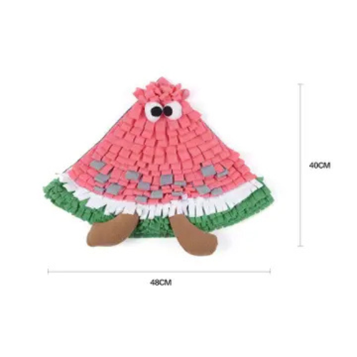 Cheerhunting Snuffy Fruit-Shaped Snuffle Feeding Mat for Cats and Dogs Watermelon