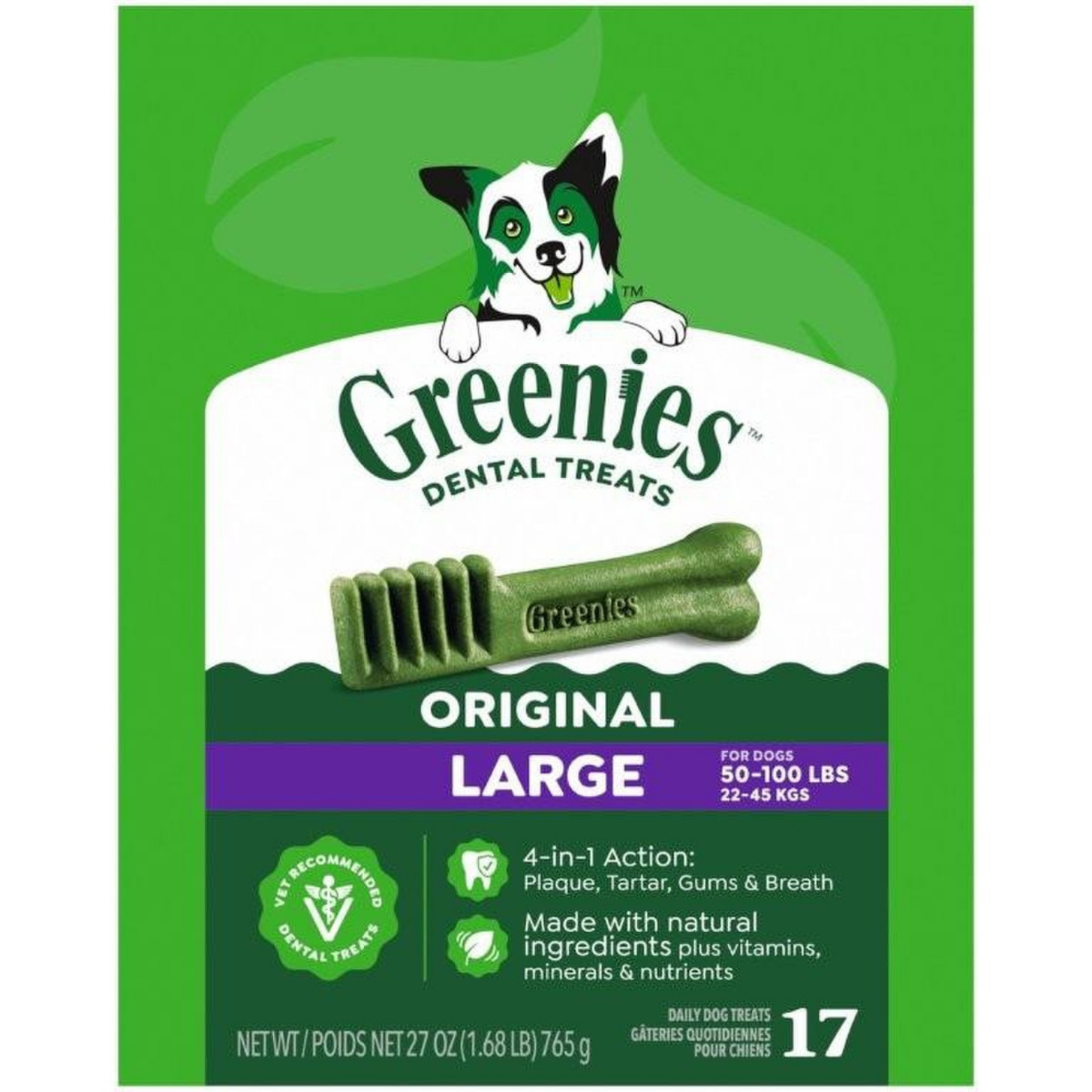 Greenies Dental Dog Treat Tub, 27-oz
