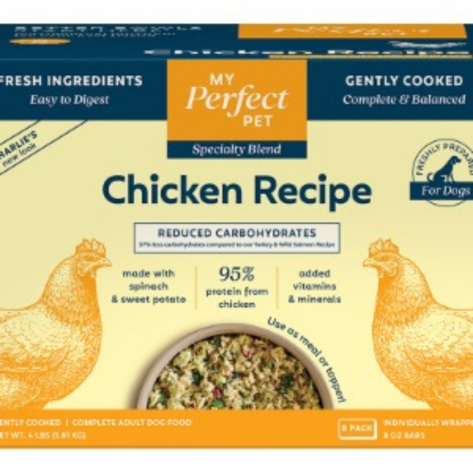 My Perfect Pet Low Glycemic Chicken Grain Free Blend Gently Cooked Dog Food
