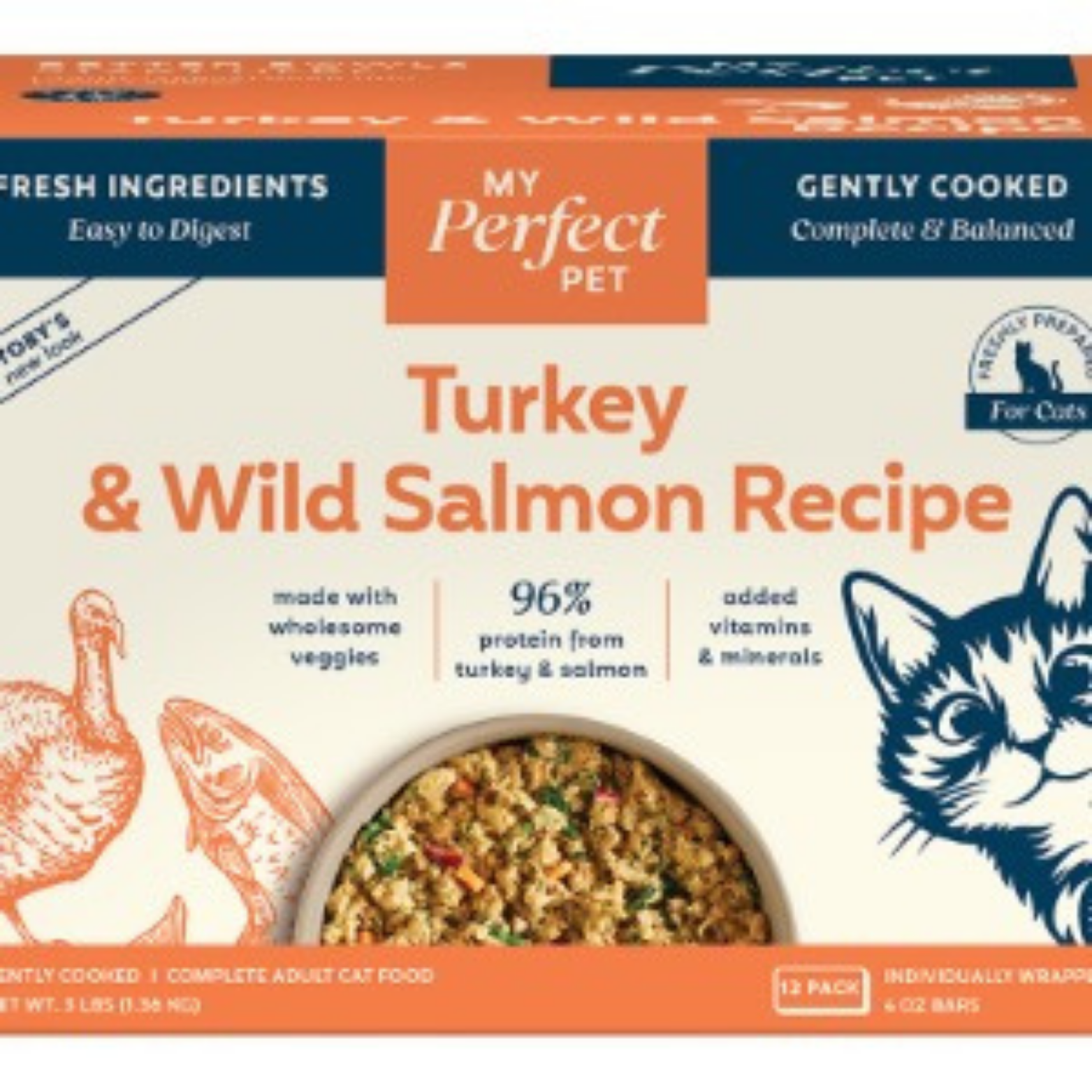 My Perfect Pet Toby's Turkey Carnivore Grain-Free Blend Gently Cooked Cat Food